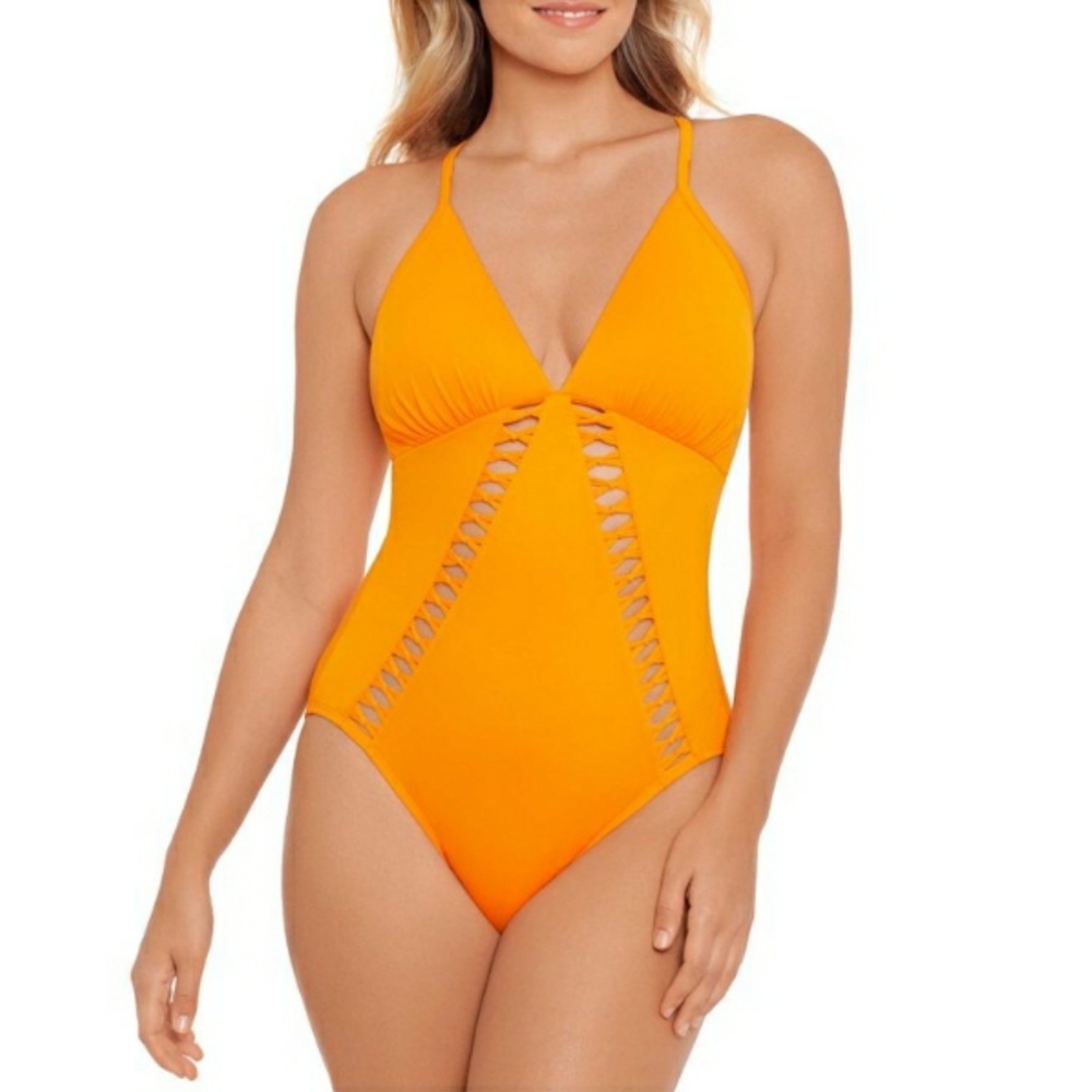 TIME AND TRU Papaya Juice One-piece X-Large Swimsuit NWT